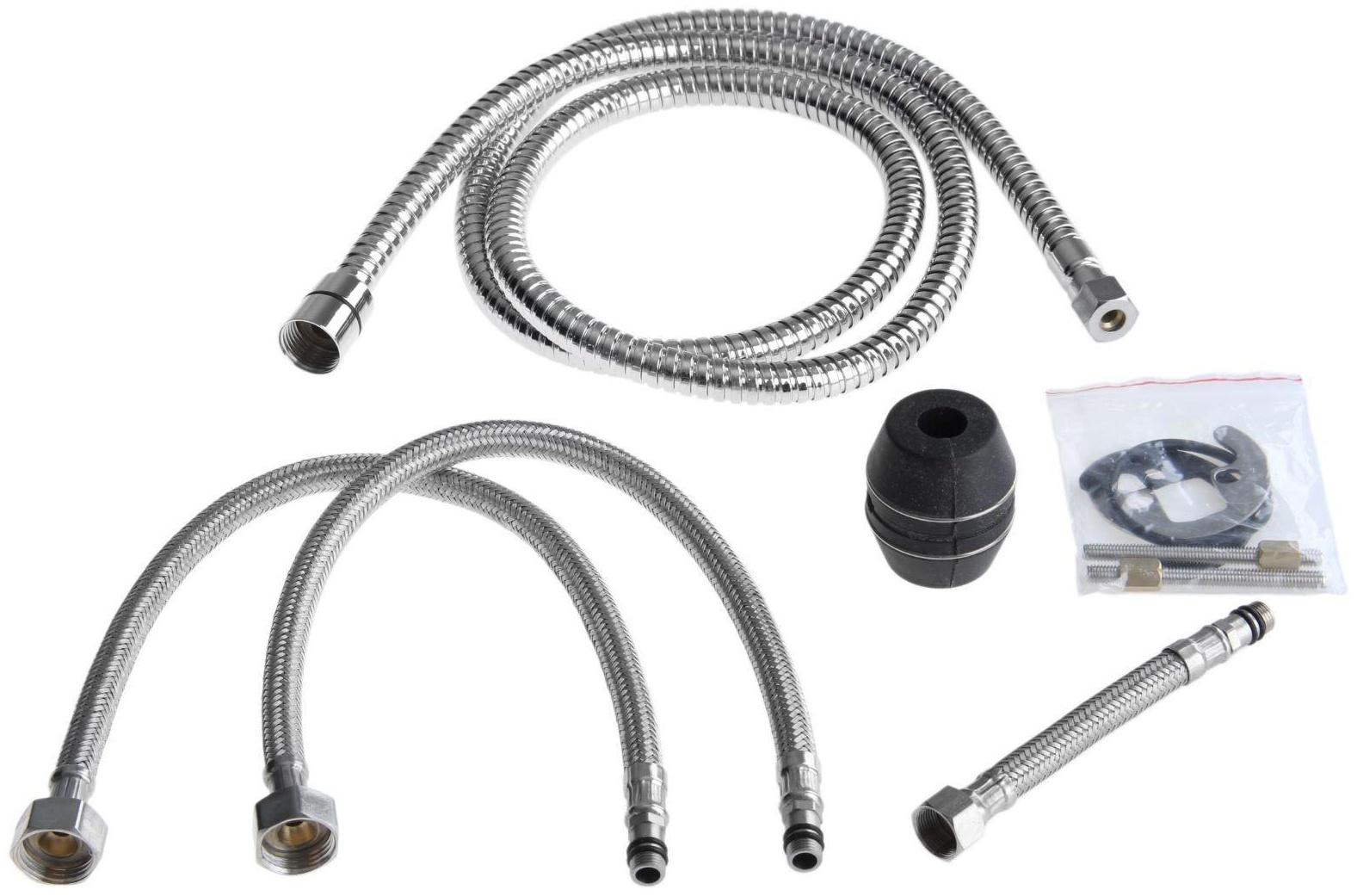 Смеситель для кухни Accoona A5440, однорычажный, с вытягивающейся лейкой, хром