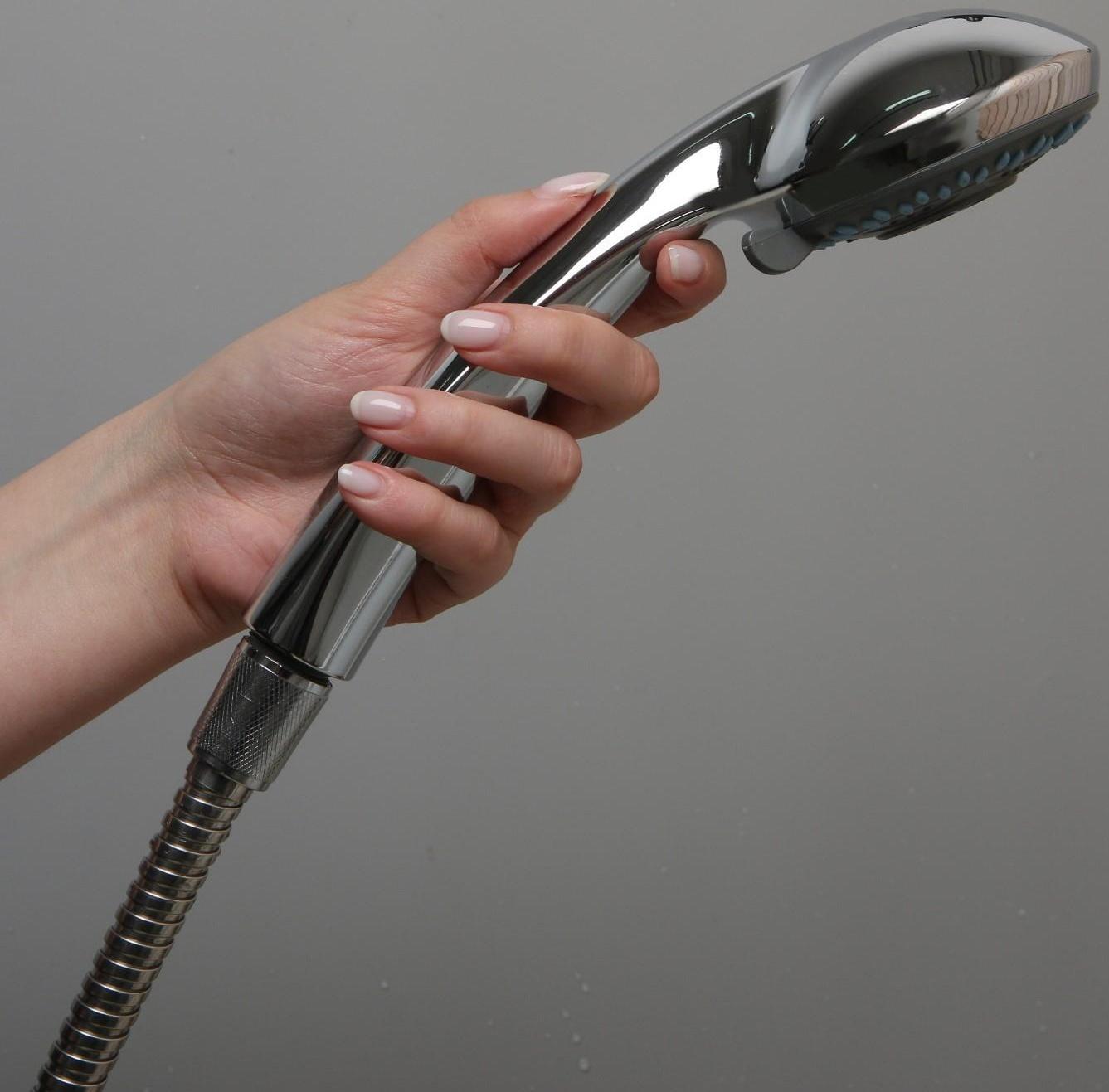 Душевая лейка Accoona А331, 3 режима, корпус пластик, цвет хром