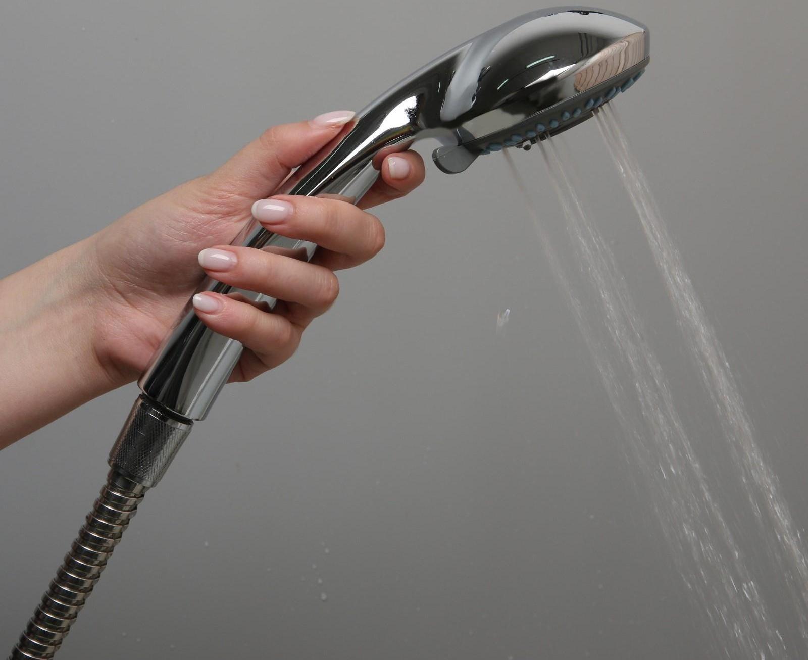 Душевая лейка Accoona А331, 3 режима, корпус пластик, цвет хром