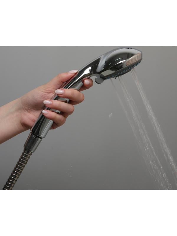 Душевая лейка Accoona А331, 3 режима, корпус пластик, цвет хром