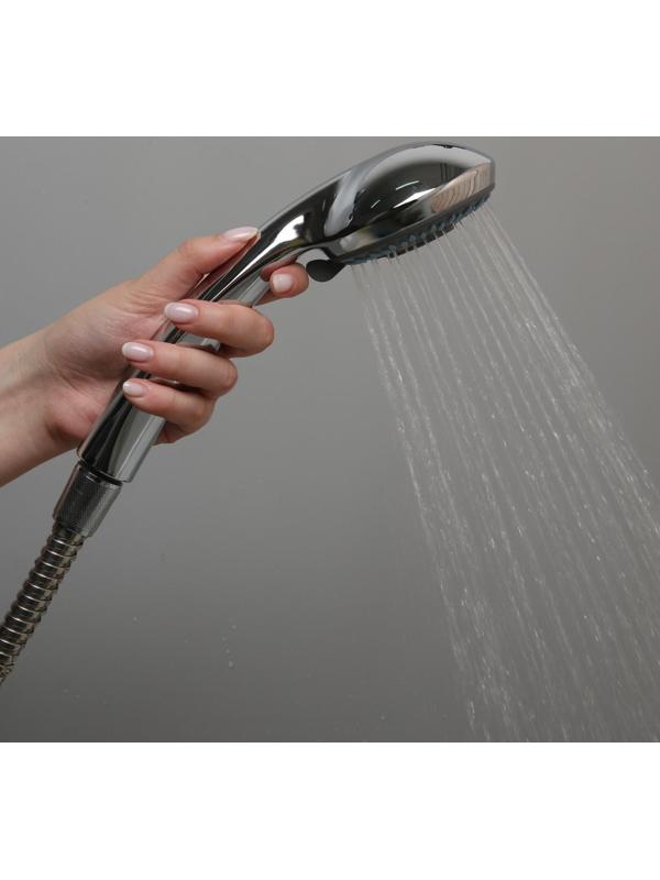 Душевая лейка Accoona А331, 3 режима, корпус пластик, цвет хром