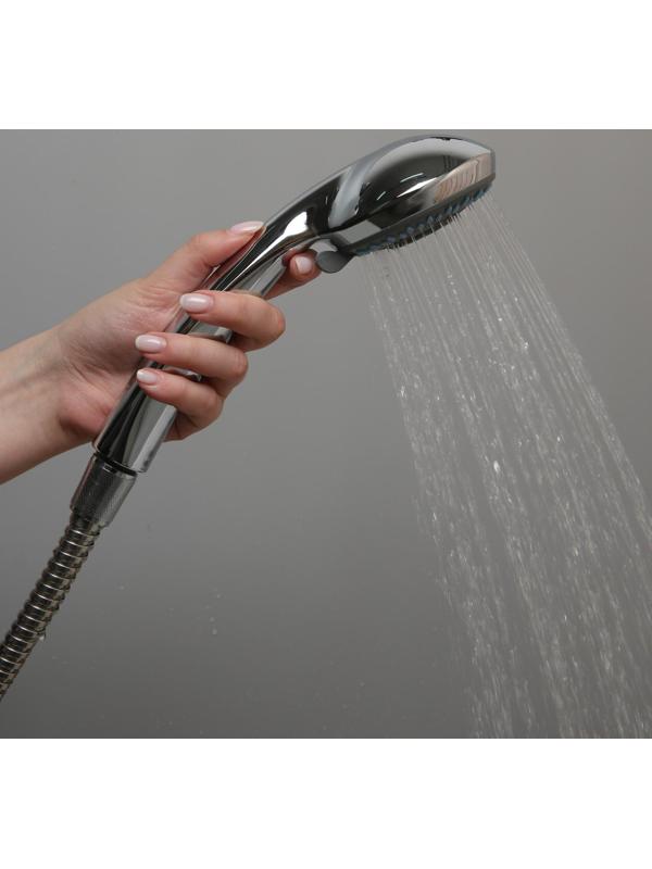 Душевая лейка Accoona А331, 3 режима, корпус пластик, цвет хром