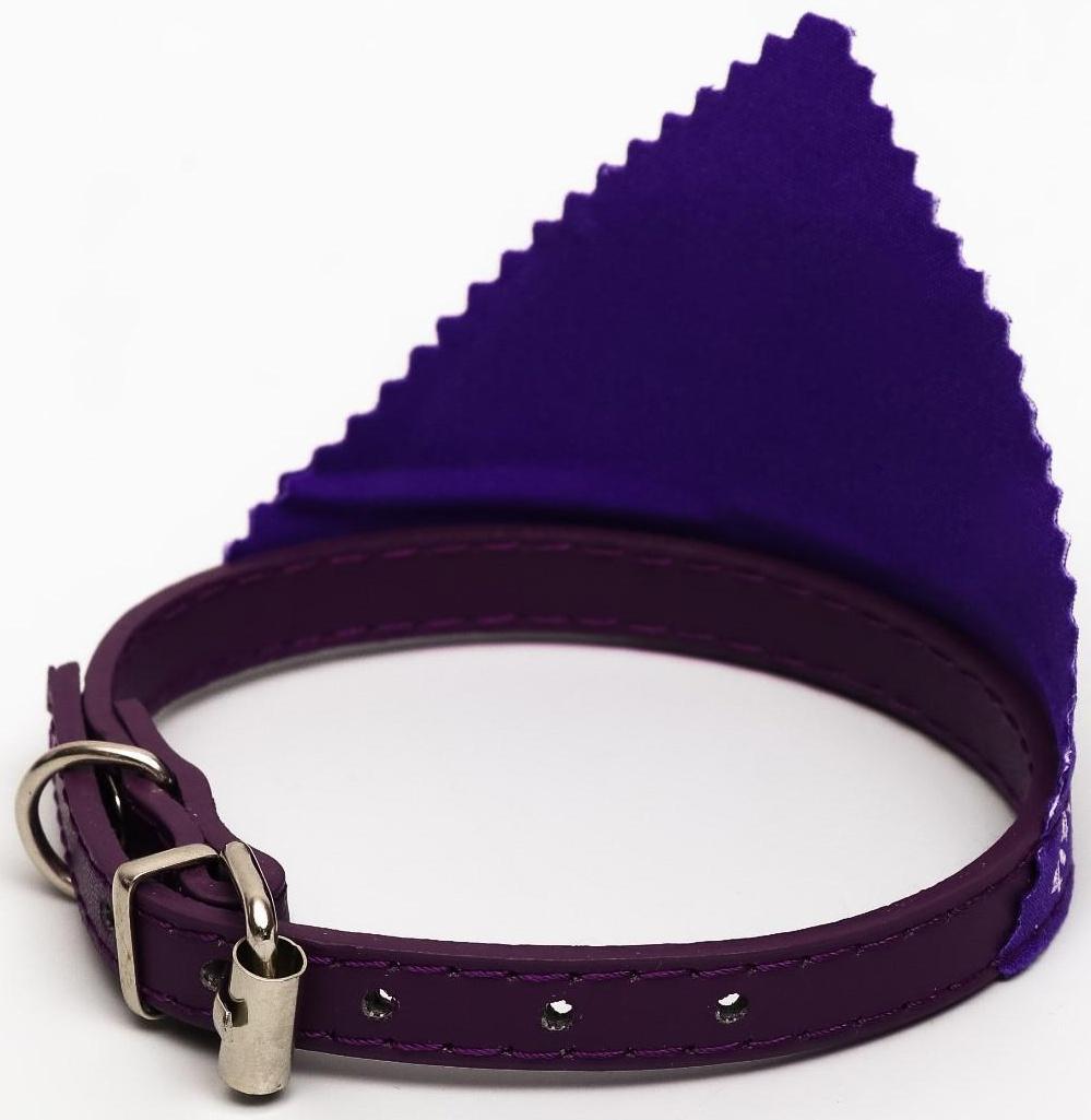 Ошейник с косынкой 32 х 1 см,ОШ 22-28, фиолетовый