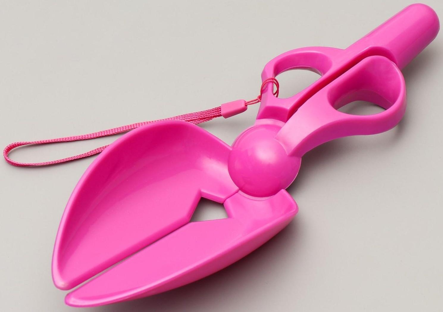 Совок-ножницы для уборки за собаками, микс цветов