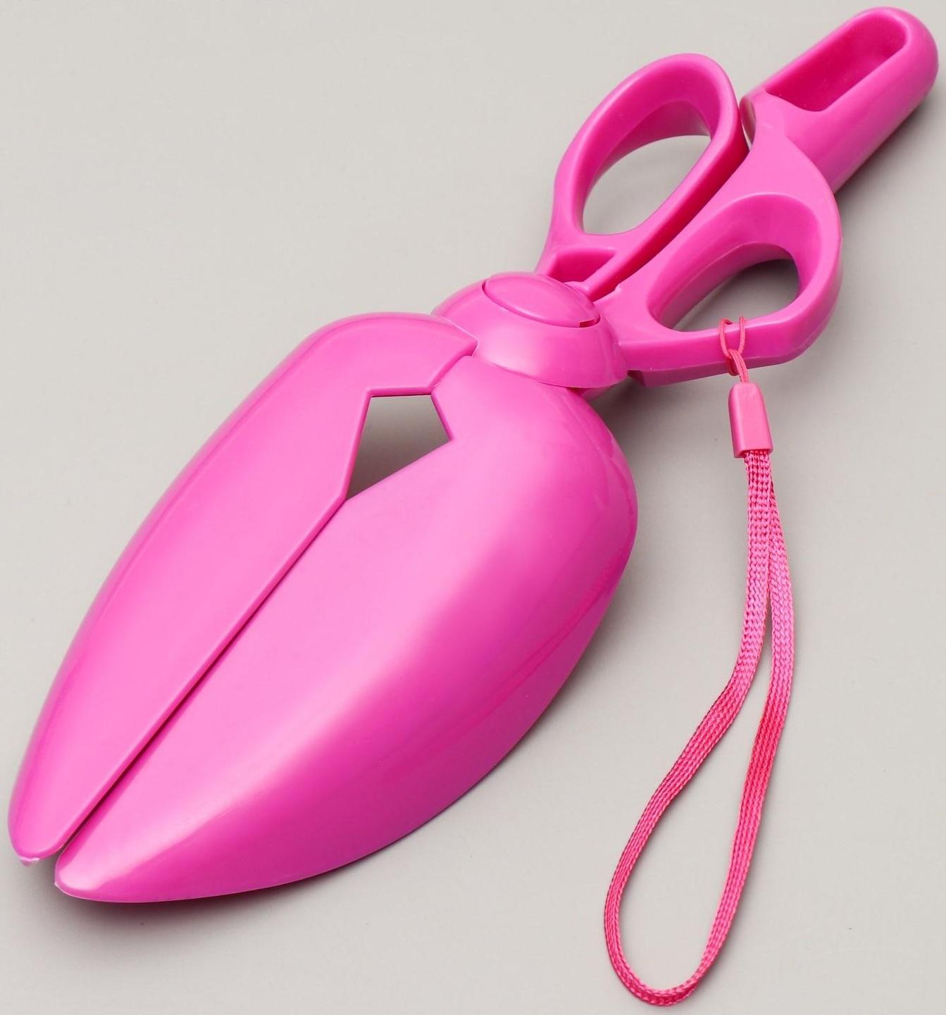 Совок-ножницы для уборки за собаками, микс цветов