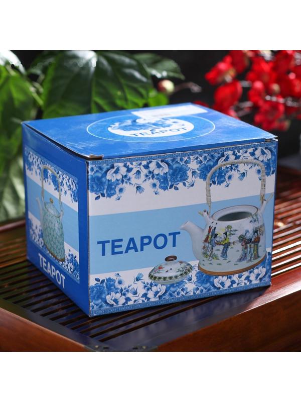 Чайник керамический заварочный «Пейзаж», 900 мл, металлическое сито
