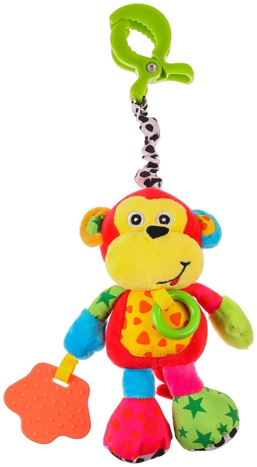 Подвеска музыкальная с прорезывателем «Мишка/обезьянка» на кроватку/коляску, виды МИКС