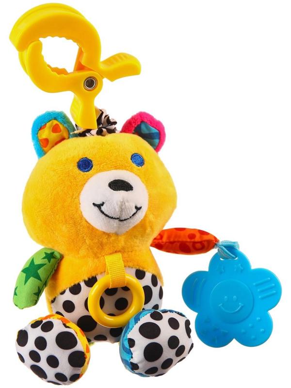 Подвеска музыкальная с прорезывателем «Мишка/обезьянка» на кроватку/коляску, виды МИКС