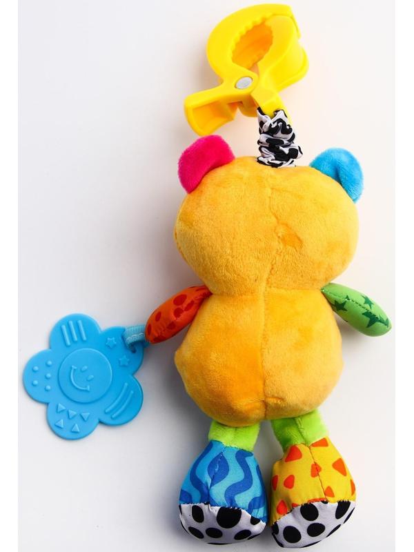 Подвеска музыкальная с прорезывателем «Мишка/обезьянка» на кроватку/коляску, виды МИКС