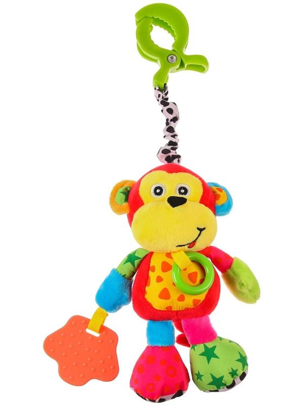 Подвеска музыкальная с прорезывателем «Мишка/обезьянка» на кроватку/коляску, виды МИКС