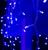 Гирлянда «Бахрома» 4 × 0.6 м, IP44, прозрачная нить, 180 LED, свечение синее, мерцание белым, 220 В