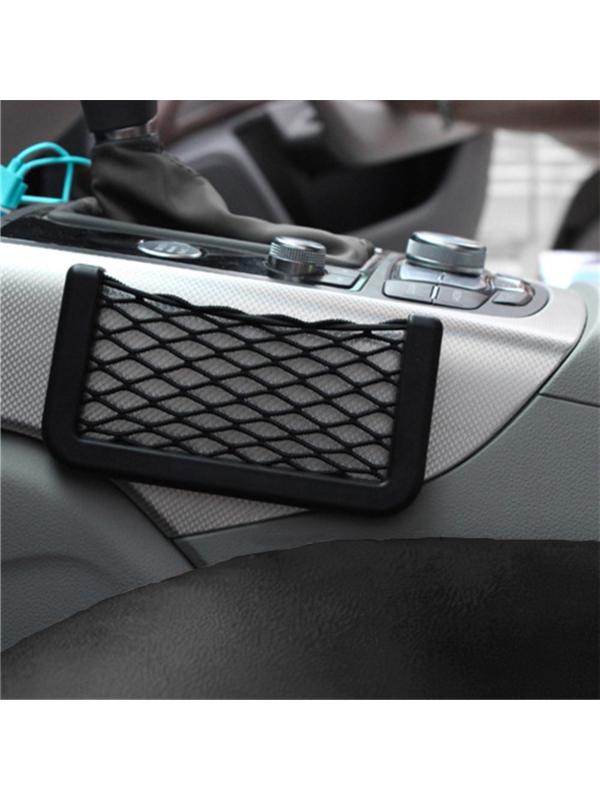 Карман-сетка под телефон TORSO, на клейкой ленте, 14,5 х 8 см, чёрный