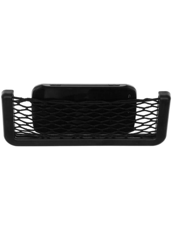 Карман-сетка под телефон TORSO, на клейкой ленте, 14,5 х 8 см, чёрный