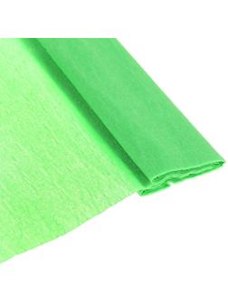 Бумага крепированная 50 х 200 см, в рулоне, 32 г/м2, светло-зелёная