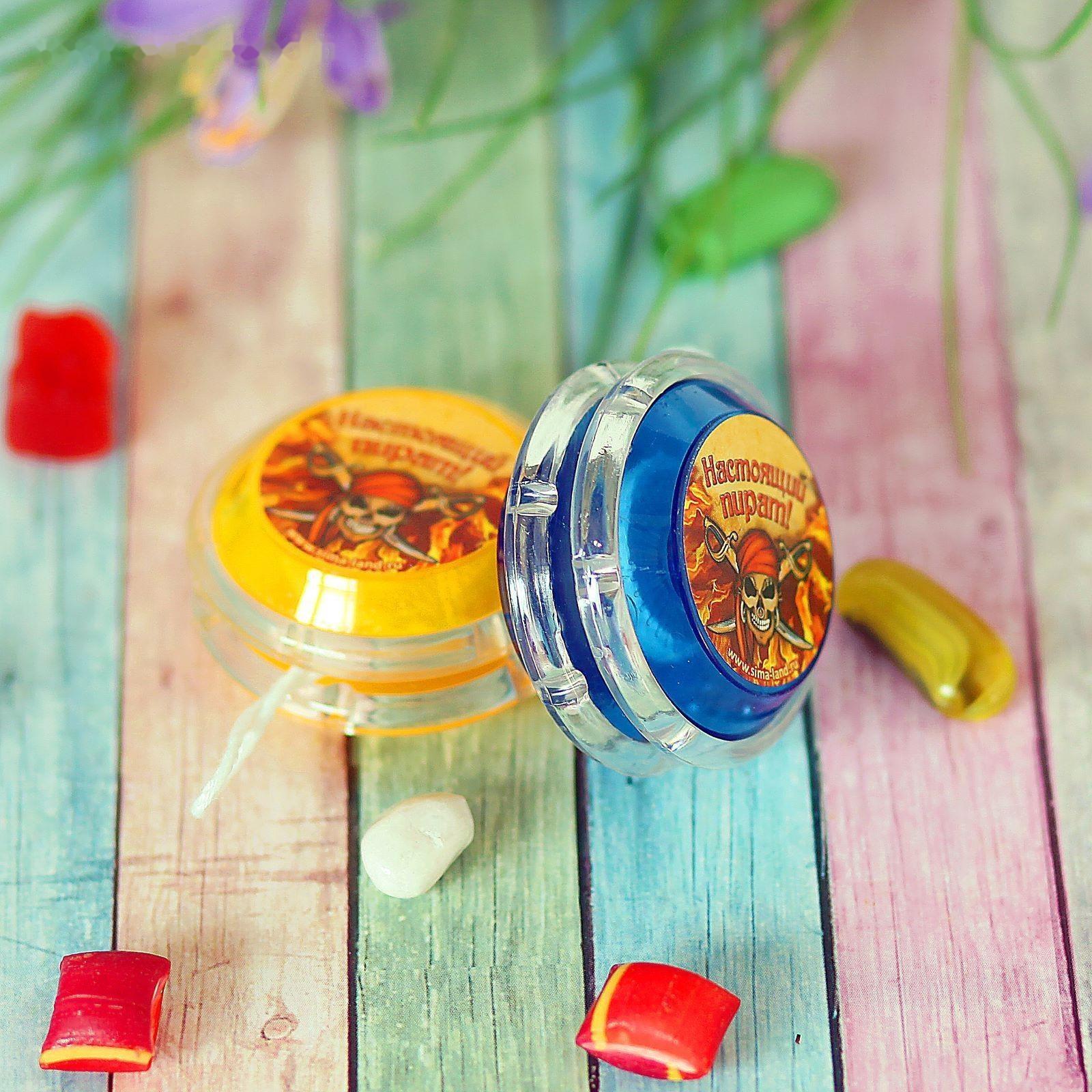 Йо-Йо «Настоящий пират», шарики внутри, d=4,7 см цвета МИКС