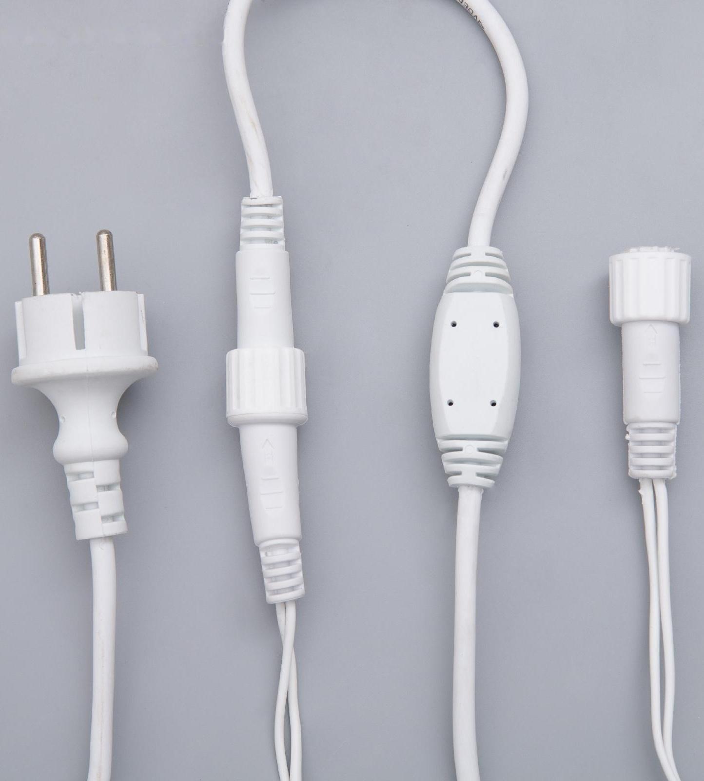 Гирлянда «Бахрома» 3 × 0.6 м, IP44, УМС, белая нить, 160 LED, свечение тёплое белое, 220 В