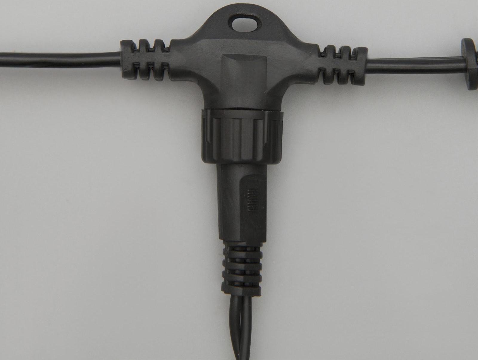 Гирлянда «Занавес» 2 × 3 м, IP44, УМС, тёмная нить, 760 LED, свечение синее, 220 В