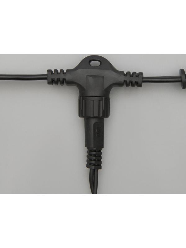 Гирлянда «Занавес» 2 × 3 м, IP44, УМС, тёмная нить, 760 LED, свечение синее, 220 В