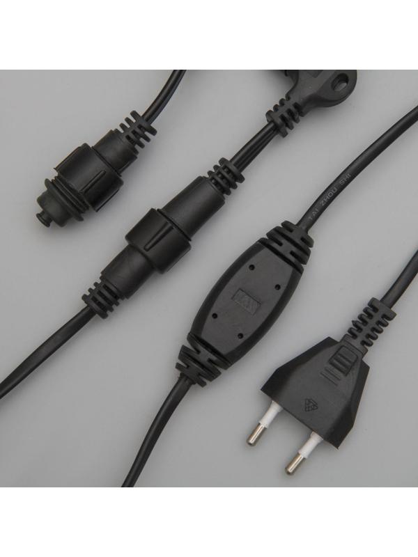 Гирлянда «Занавес» 2 × 3 м, IP44, УМС, тёмная нить, 760 LED, свечение синее, 220 В