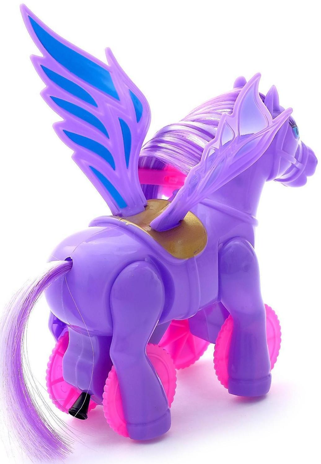 Игрушка заводная «Лошадка- Пегас», МИКС