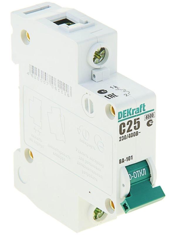 Выключатель автоматический, однополюсный, 25А