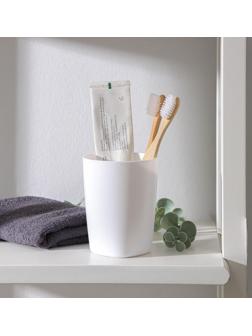 Стакан для зубных щёток Aqua, цвет снежно-белый