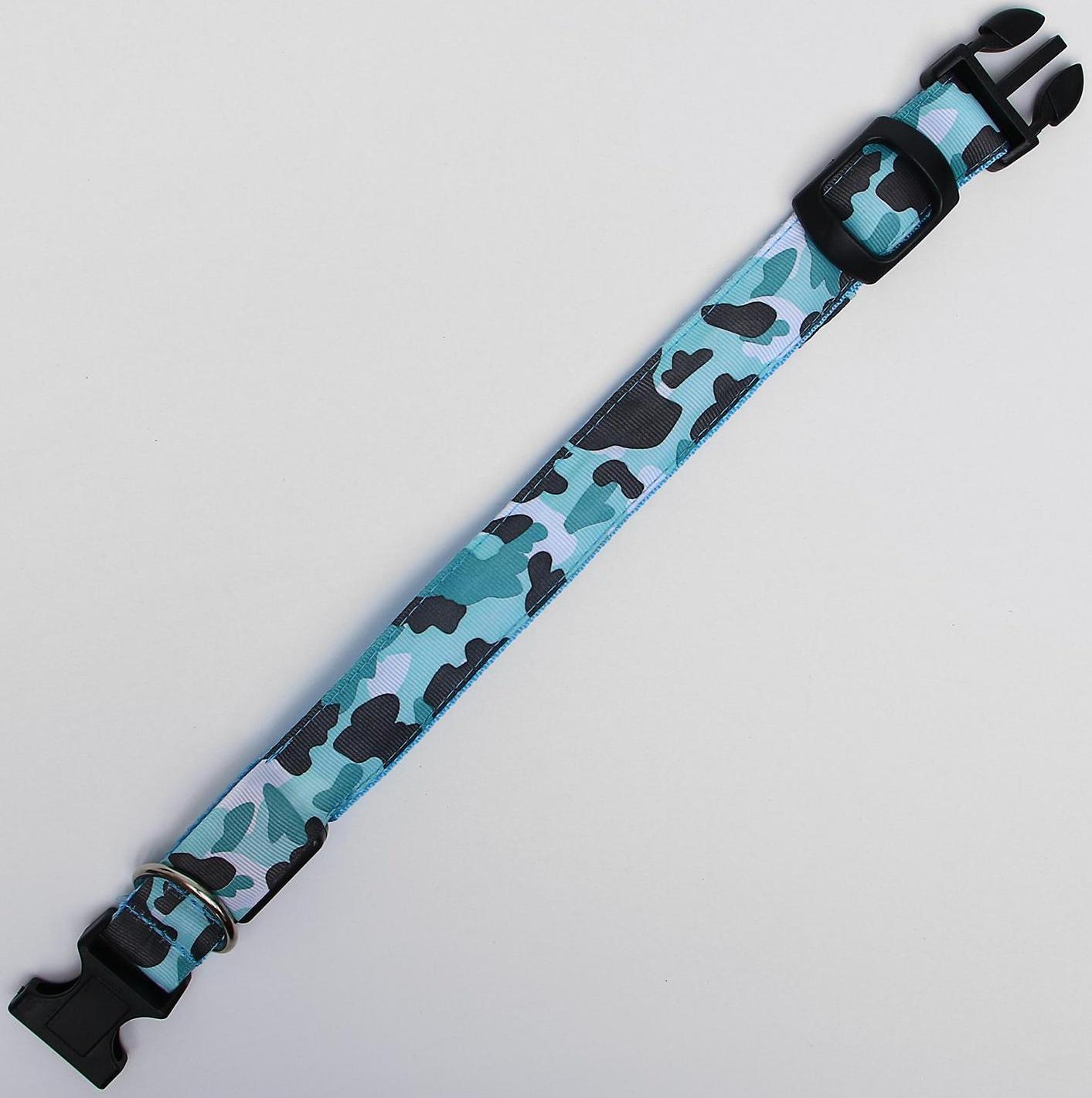 Ошейник с подсветкой «Милитари», микс цветов, 3 режима свечения, S, 34-40 х 2,5 см