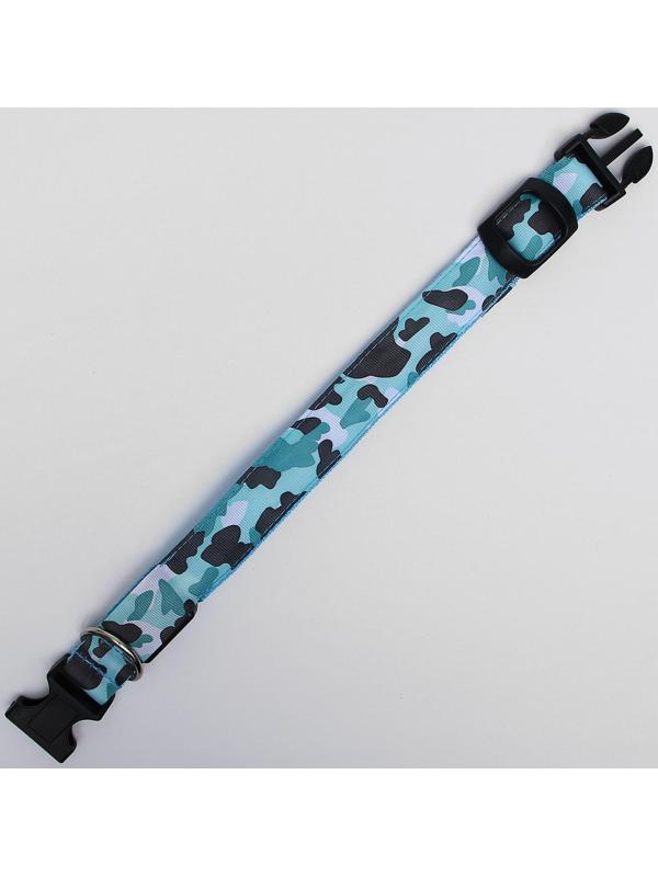 Ошейник с подсветкой «Милитари», микс цветов, 3 режима свечения, S, 34-40 х 2,5 см