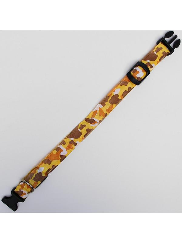 Ошейник с подсветкой «Милитари», микс цветов, 3 режима свечения, М, 43-48 х 2,5 см