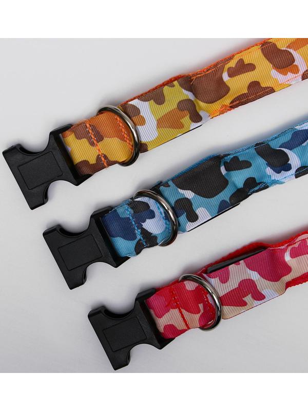 Ошейник с подсветкой «Милитари», микс цветов, 3 режима свечения, М, 43-48 х 2,5 см