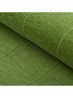 Бумага для упаковок и поделок, гофрированная, фисташковая, зеленая, однотонная, двусторонняя, рулон 1 шт., 0,5 х 2,5 м