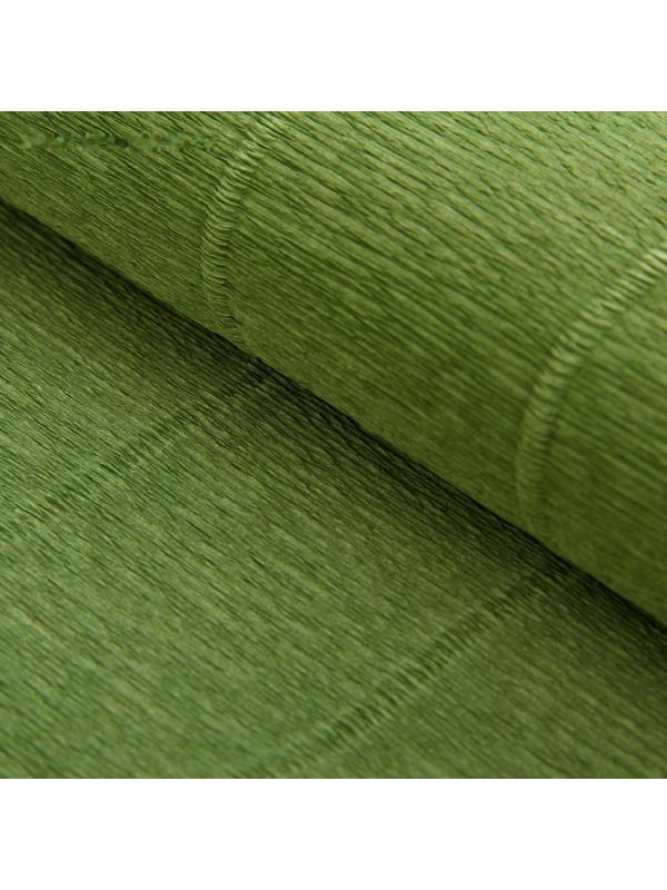 Бумага для упаковок и поделок, гофрированная, фисташковая, зеленая, однотонная, двусторонняя, рулон 1 шт., 0,5 х 2,5 м