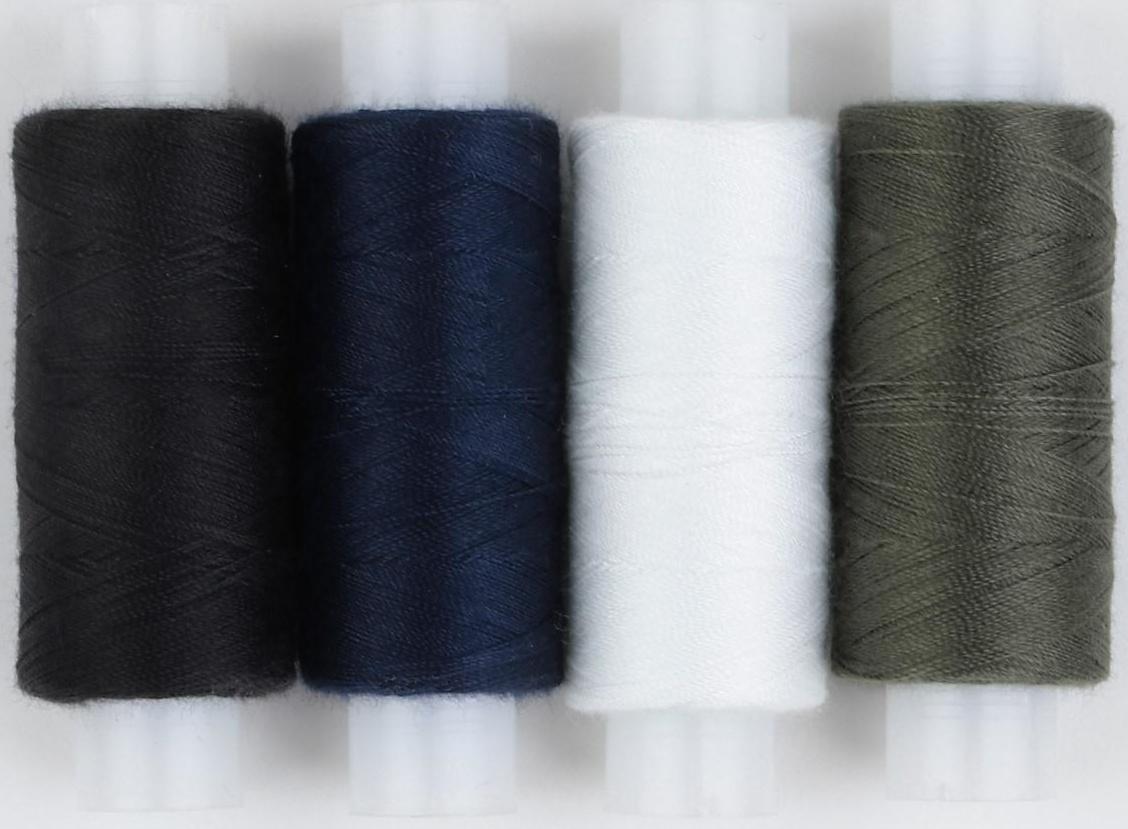 Набор ниток «Армейский», 45ЛЛ, 150 м, 4 шт, 2 иголки, цвет МИКС