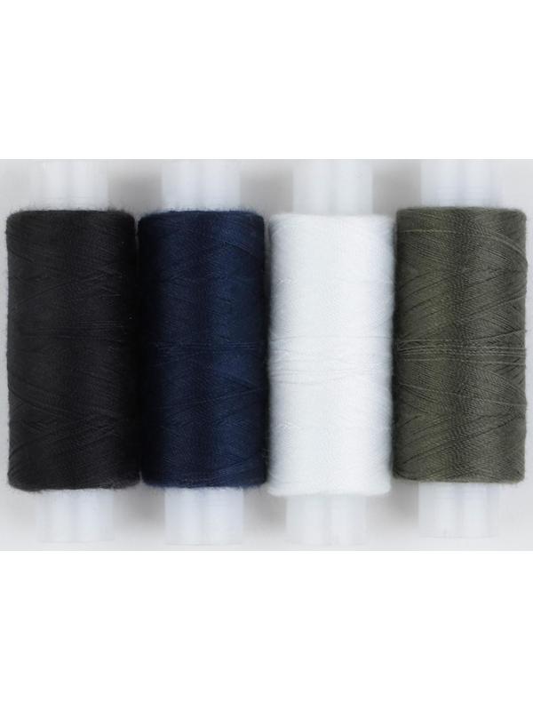 Набор ниток «Армейский», 45ЛЛ, 150 м, 4 шт, 2 иголки, цвет МИКС