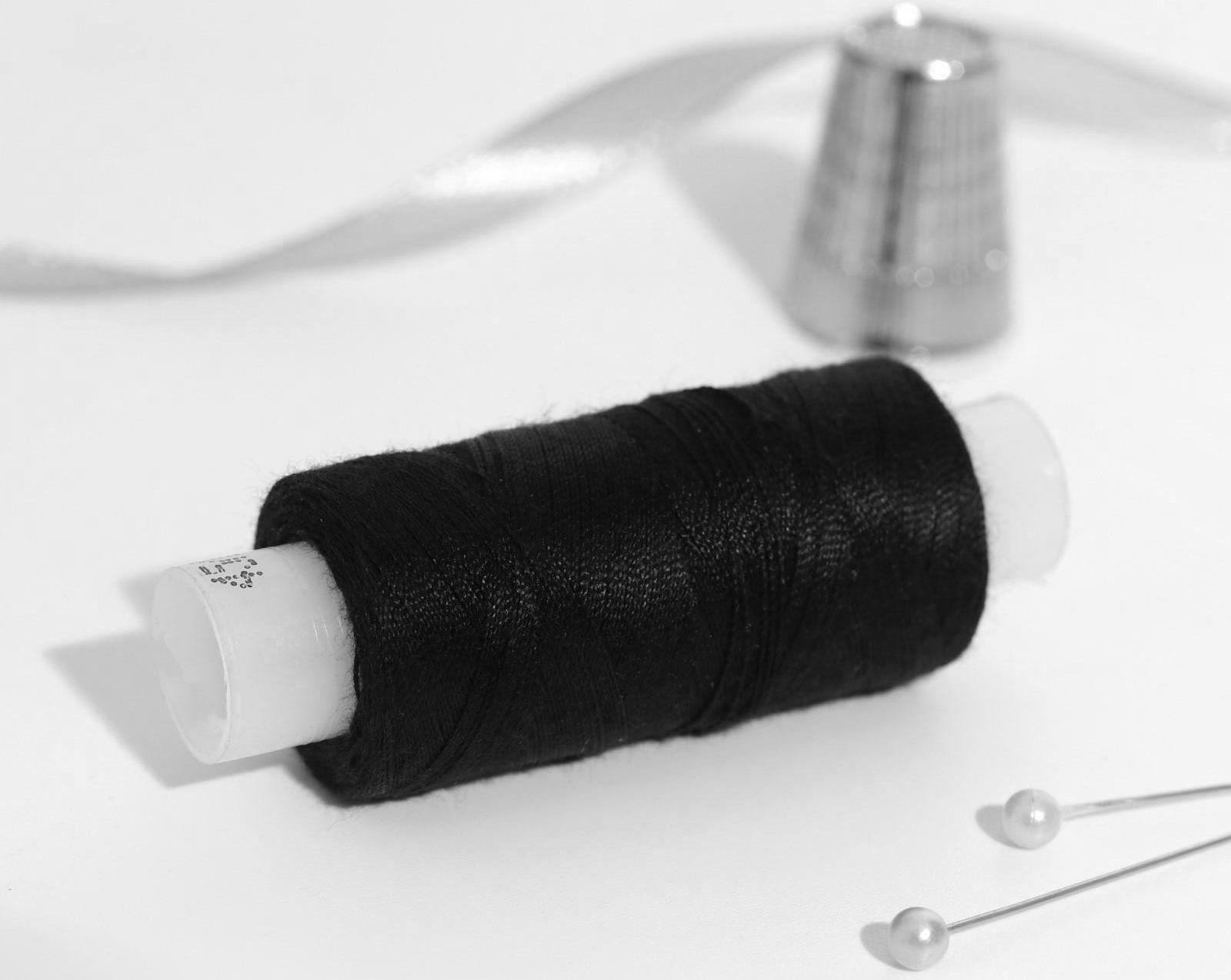 Нитки 45ЛЛ, 200 м, цвет чёрный №6818