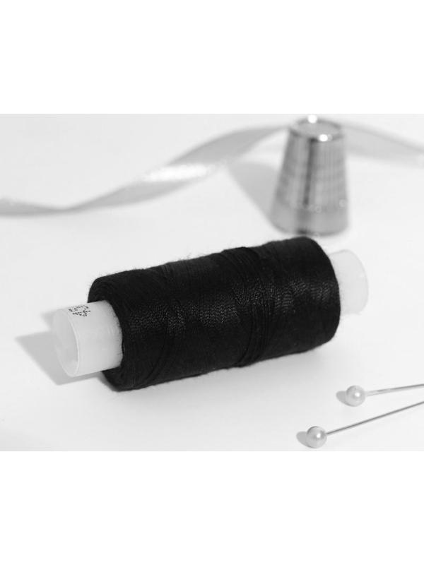 Нитки 45ЛЛ, 200 м, цвет чёрный №6818