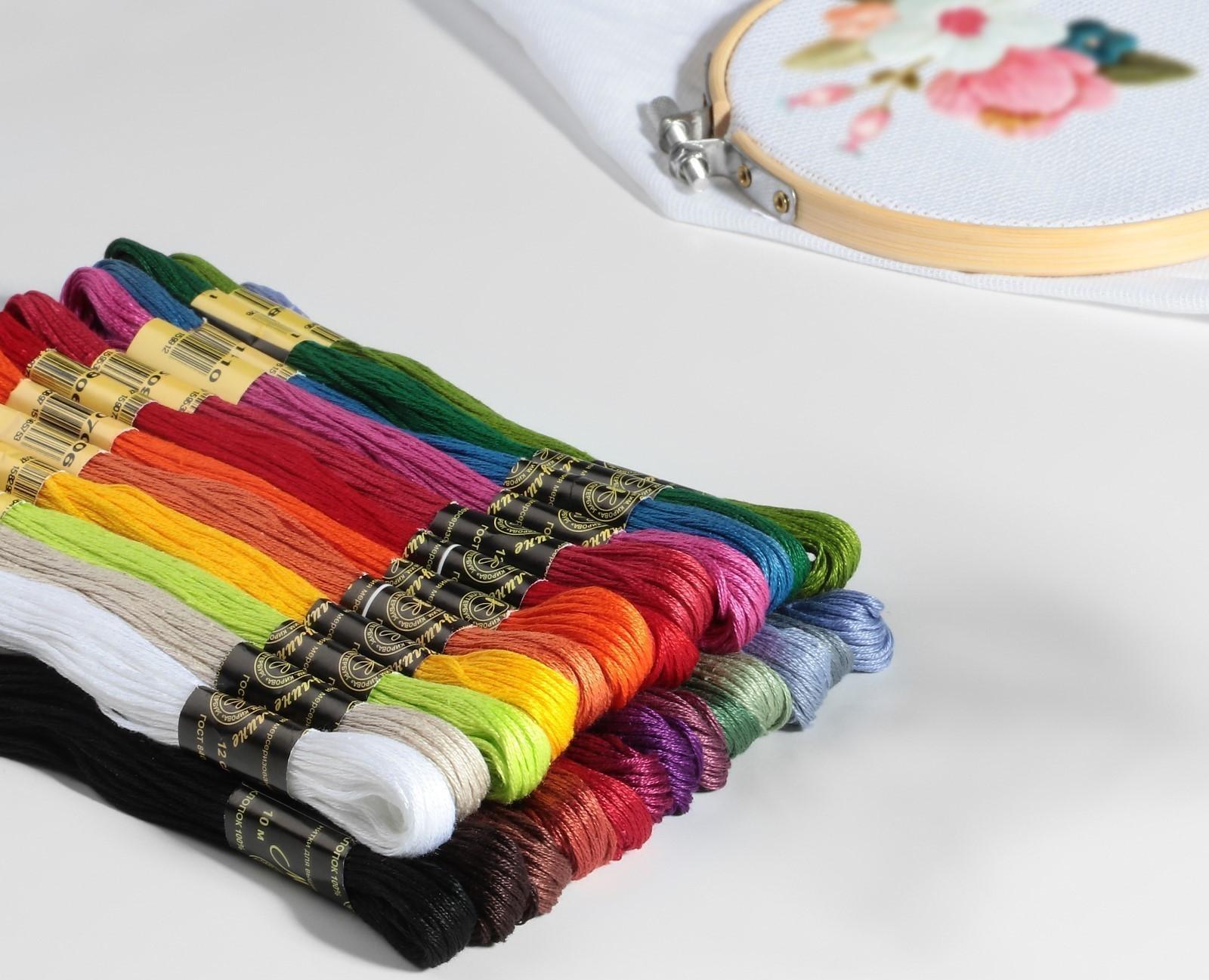 Набор ниток мулине «Ленинградское мулине», 10 ± 1 м, 25 шт, цвет разноцветный