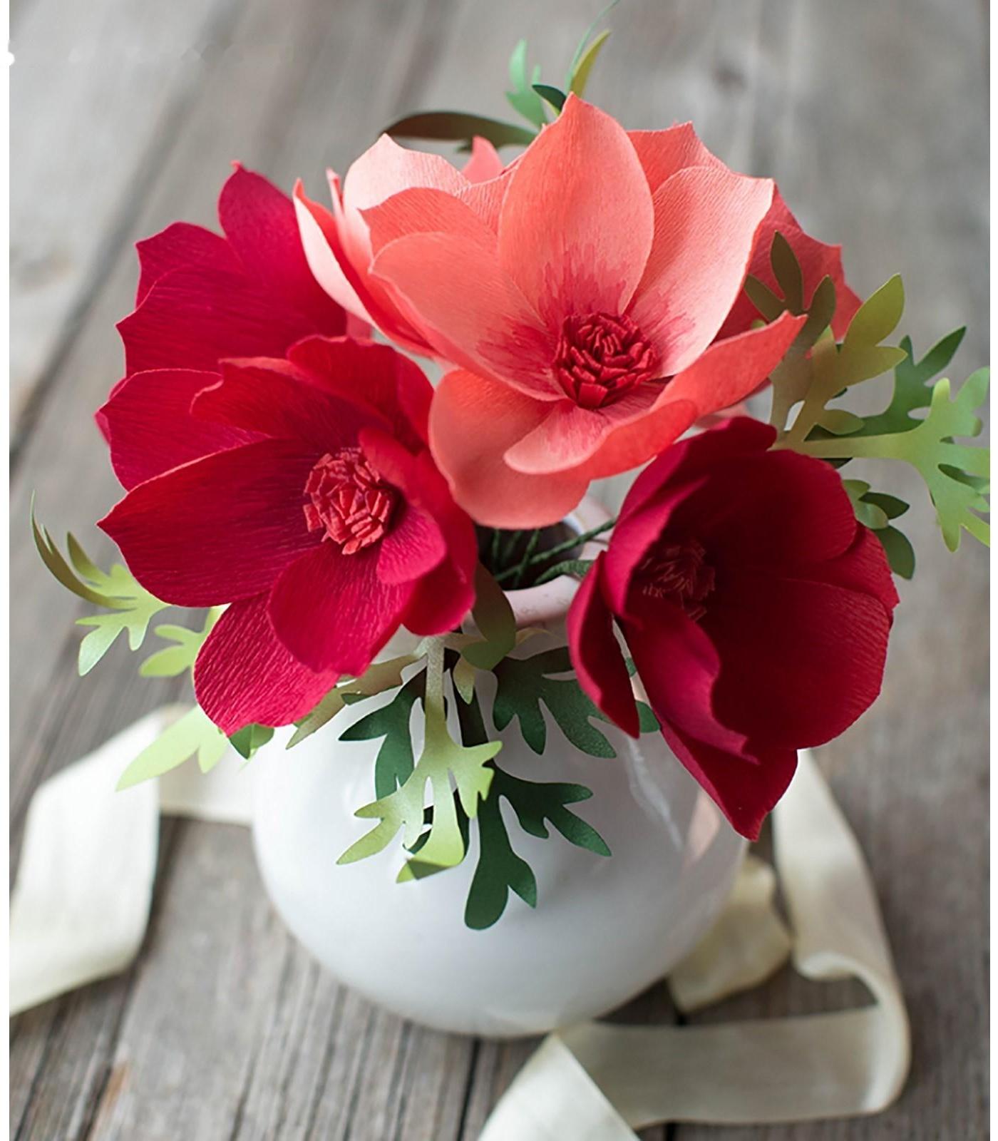 Бумага для упаковок и поделок, гофрированная, светлая, персиковая (камелия), розовая, рулон 1шт., 0,5 х 2,5 м