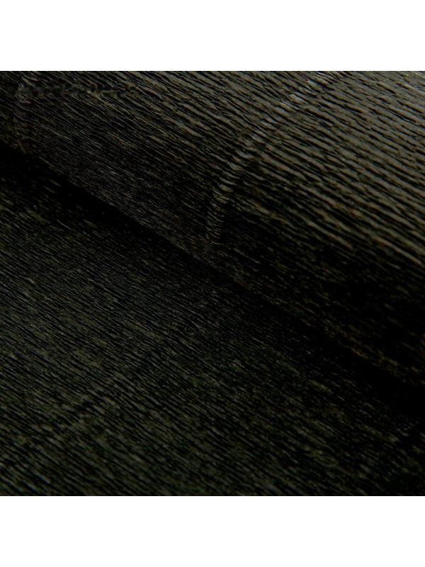 Бумага для упаковок и поделок, гофрированная, черная, однотонная, двусторонняя, рулон 1 шт., 0,5 х 2,5 м