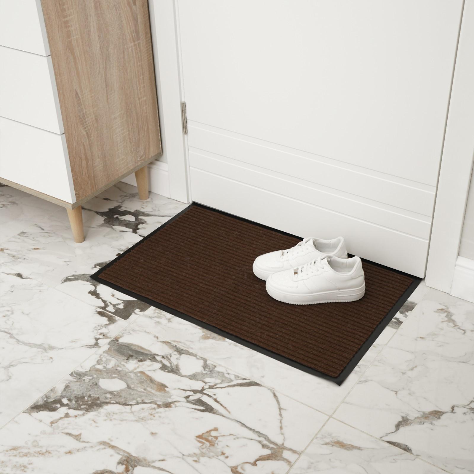 Коврик придверный влаговпитывающий, ребристый, «Стандарт», 50×80 см, цвет коричневый