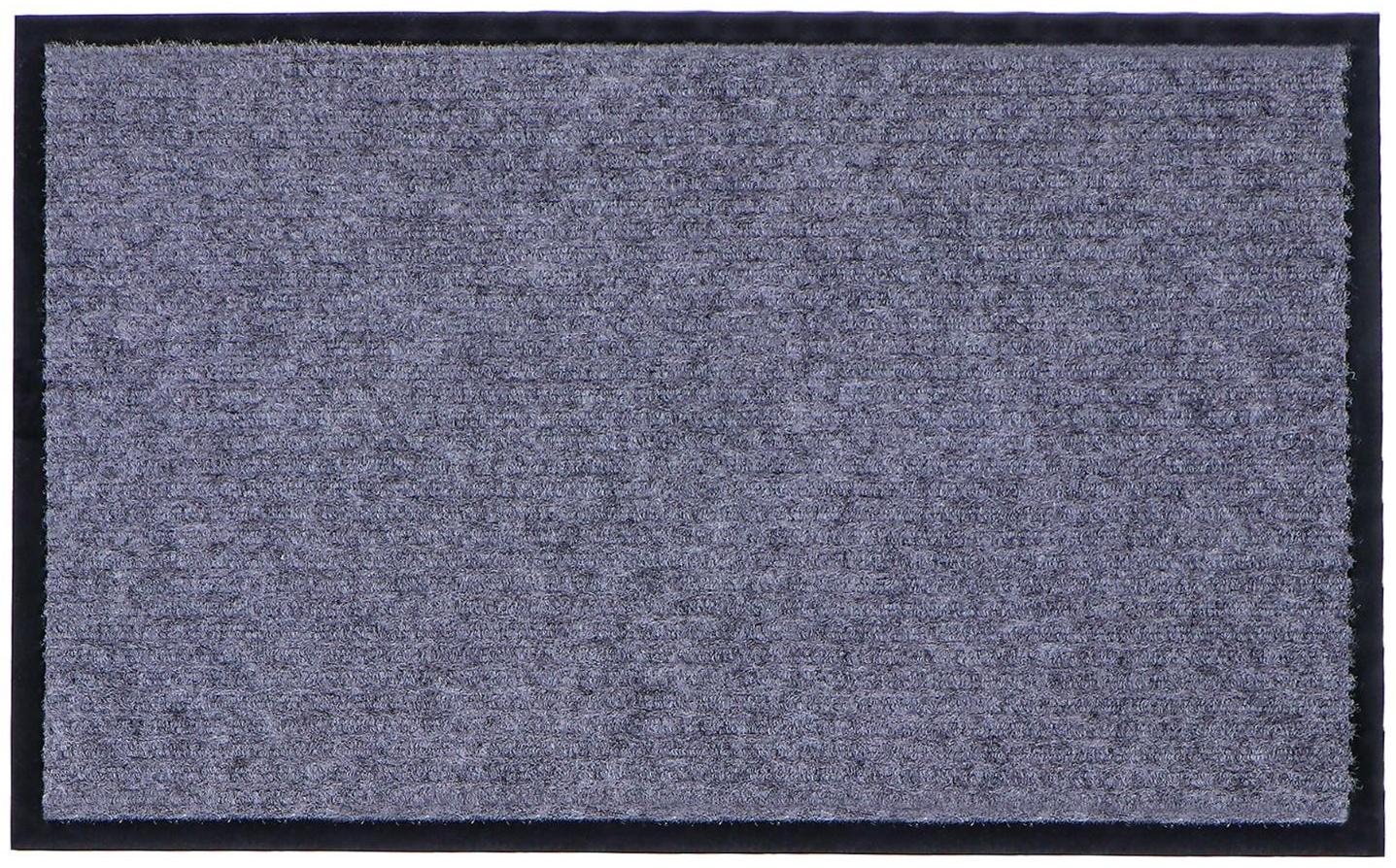 Коврик придверный влаговпитывающий, ребристый, «Стандарт», 50×80 см, цвет серый