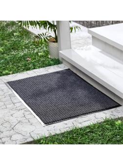 Коврик придверный влаговпитывающий, ребристый, «Стандарт», 50×80 см, цвет серый