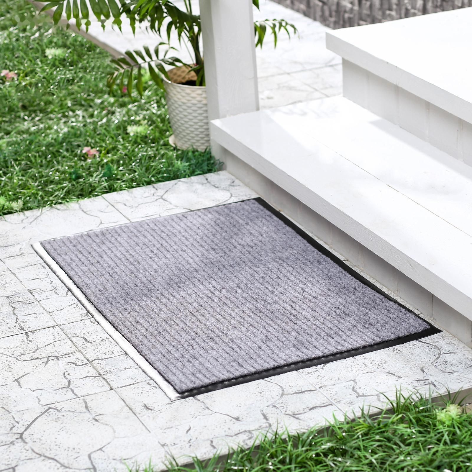 Коврик придверный влаговпитывающий, ребристый, «Стандарт», 60×90 см, цвет серый