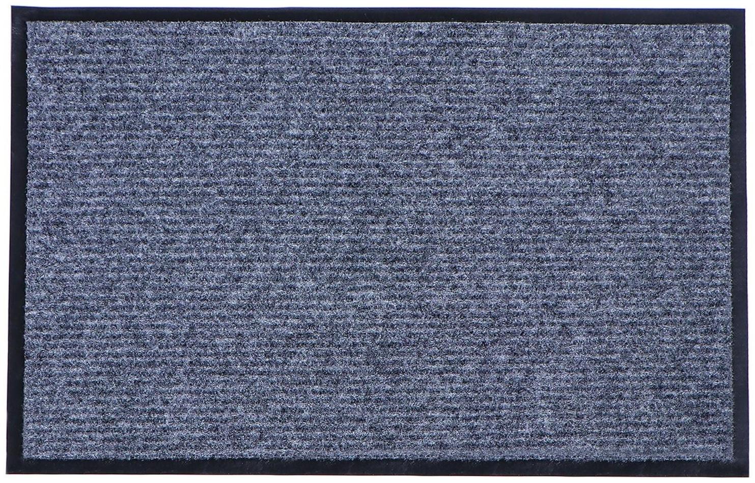 Коврик придверный влаговпитывающий, ребристый, «Стандарт», 60×90 см, цвет серый