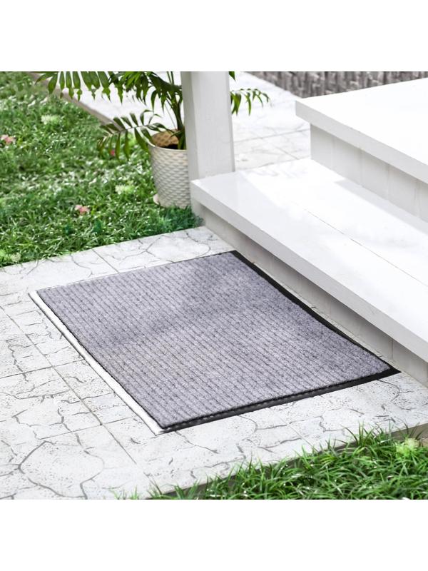 Коврик придверный влаговпитывающий, ребристый, «Стандарт», 60×90 см, цвет серый