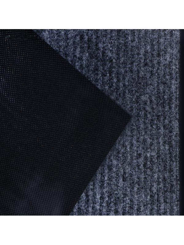 Коврик придверный влаговпитывающий, ребристый, «Стандарт», 60×90 см, цвет серый