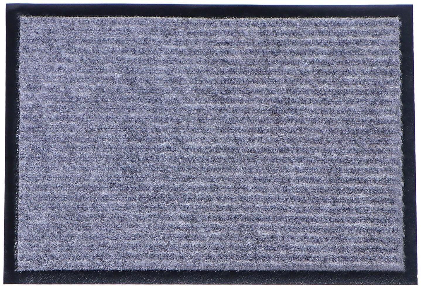 Коврик придверный влаговпитывающий, ребристый, «Стандарт», 40×60 см, цвет серый
