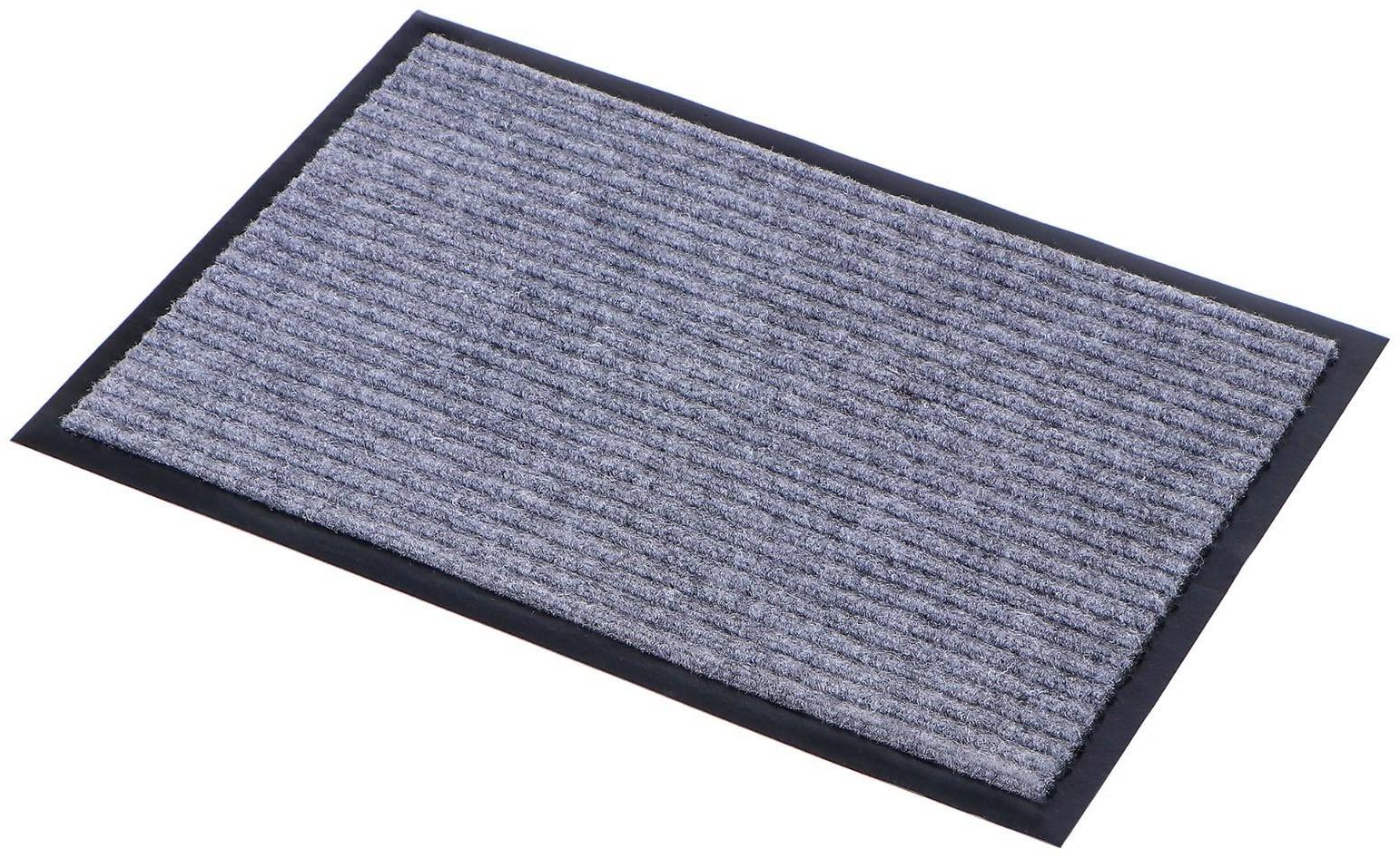 Коврик придверный влаговпитывающий, ребристый, «Стандарт», 40×60 см, цвет серый