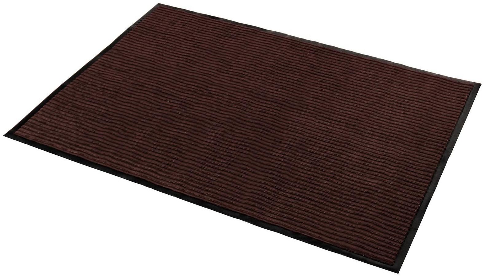 Коврик придверный влаговпитывающий, ребристый, «Стандарт», 120×150 см, цвет коричневый