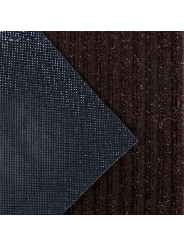 Коврик придверный влаговпитывающий, ребристый, «Стандарт», 120×150 см, цвет коричневый